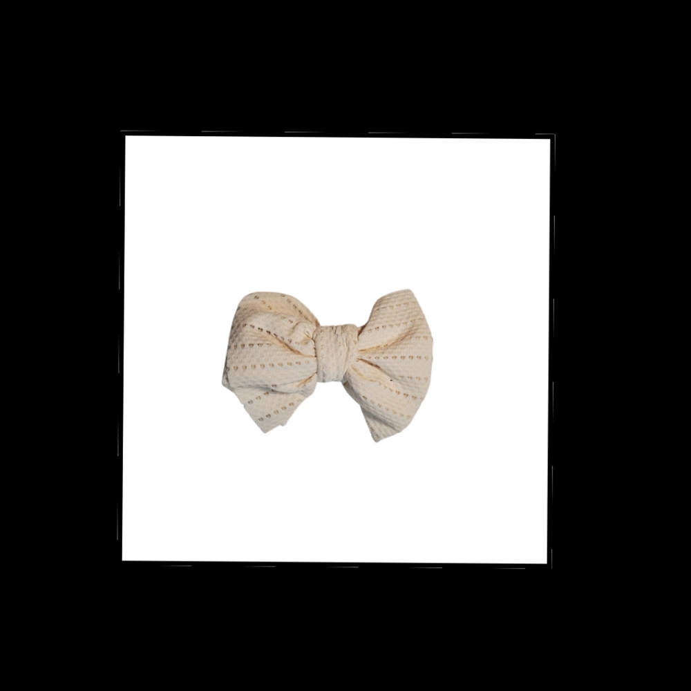Cream Hair Bow